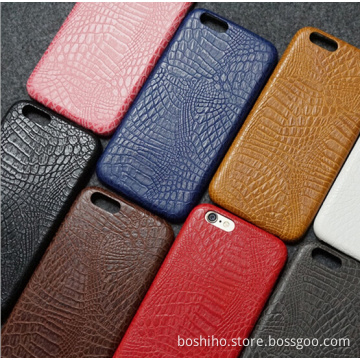 Boshiho croc skin leather waterproof phone case 2016